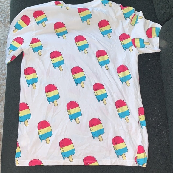 H&M White Popsicle T Shirt Short Sleeve - Picture 3 of 3